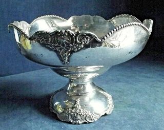 Large Silver Plated Art Nouveau Fruit Bowl C1900 By John Sherwood
