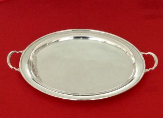 P & Co 23.  5” Mid 19th Century Silver Plated Butler Serving Tray Platter