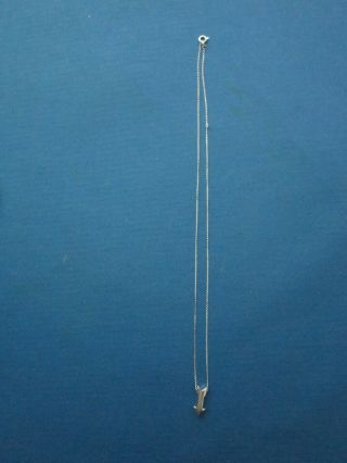 Vintage 18 " Necklace With Sterling Silver 925 Arrow Pendant