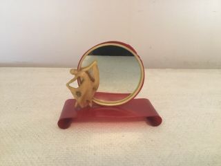 Vintage Decorative Mirror - Art Deco Era - Celluloid,  Unique Piece 1:12 Scale