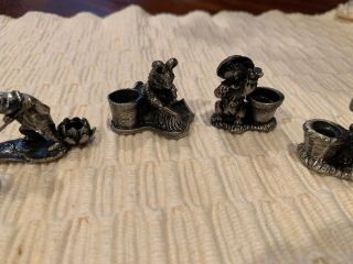 Beatrix Potter World Of Peter Rabbit Mini Godinger Pewter Candle Holders - Set of5 3
