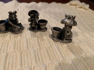 Beatrix Potter World Of Peter Rabbit Mini Godinger Pewter Candle Holders - Set of5 4