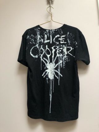 Alice Cooper Vintage T Shirt Hanes Spider Web Heavyweight Size M Black White Tee 3
