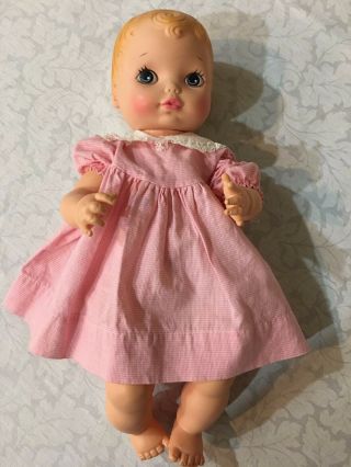 Vintage 1975 Vogue Wash - A - Bye Baby Doll In Dress With Vogue Snaps 16 "