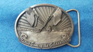 Native Sons Of The Golden West Belt Buckle Limited Edition 74 Of 100