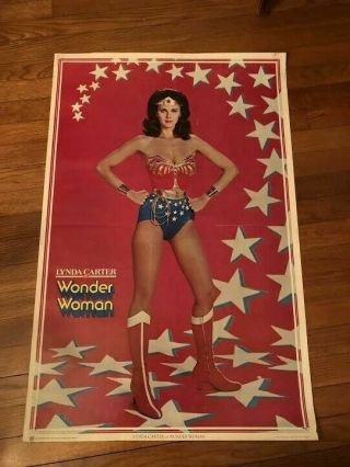 Wonder Woman Linda Carter Vintage 1977 Movie Tv Show Poster Dc Comics Large 36 "
