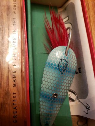 Vintage eppinger daredevils fishing lure great color nib 2