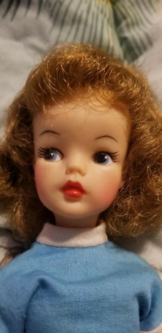 Vintage 1960s Ideal Brunette Blue Eyes Tammy Doll Bs - 12 With Jumper Nipples