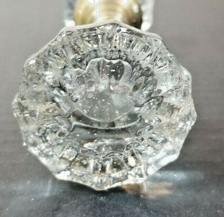 Vintage Crystal Glass 12 Point Door Knob with Spindle 2