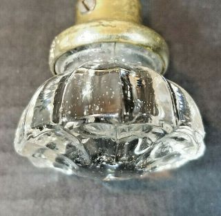 Vintage Crystal Glass 12 Point Door Knob with Spindle 3