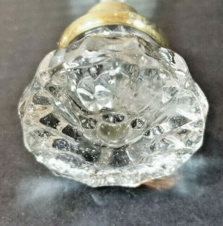Vintage Crystal Glass 12 Point Door Knob with Spindle 4