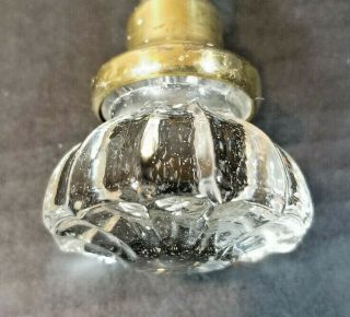 Vintage Crystal Glass 12 Point Door Knob with Spindle 5