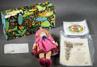 Vintage Italian Lenci Martina Doll Special Edition Fao Schwartz W/ Box & Papers