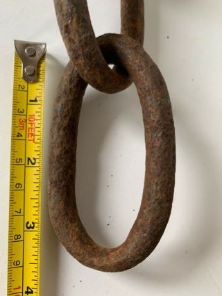 6 Old Large Rusty Chain Links - 18 