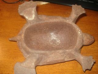Lifesize antique cast iron snapping turtle.  7 