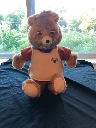 Vintage 1985 Worlds Of Wonder Teddy Ruxpin W Air Ship Tape And Book