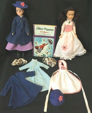 Vintage 1964 Horsman Mary Poppins Doll (2) Mary Poppins Book 3 Day