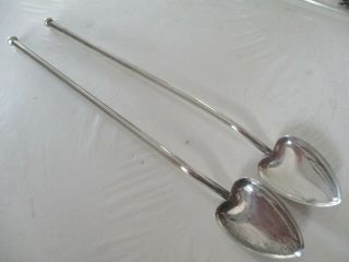 Vintage 7 " Sterling Silver Iced Tea Spoon / Straws