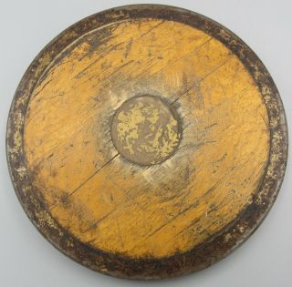 Antique Wooden & Metal Ringed Discus - Such A Cool Piece