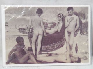 Vtg 1993 Wilhelm Von Gloeden Photograph Post Card Jack Woody Male Nudes C.  1900