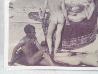 VTG 1993 Wilhelm Von Gloeden Photograph Post Card Jack Woody Male Nudes C.  1900 3