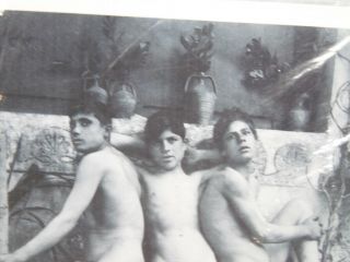 VTG 1993 Wilhelm Von Gloeden Photograph Post Card Santa Fe Male Nudes C.  1900 2