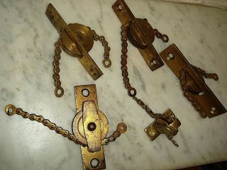 Victorian Door Bell Pulley & Chain,  Servants Bell Pull Crank. 3