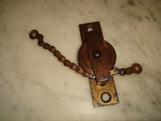 Victorian Door Bell Pulley & Chain,  Servants Bell Pull Crank. 4