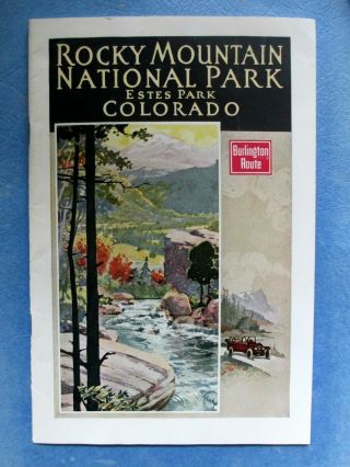 20s Booklet See Rocky Mt National Pk Estes Park Colorado Burlington Rt Tours