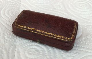 Antique Leather Jewellery Goldsmith Display Box Pin Brooch Newcastle On Tyne
