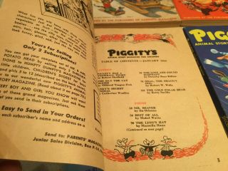 Antique Piggity ' s books Animal Stories For Children 1950 ' s Four Books 2