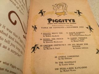 Antique Piggity ' s books Animal Stories For Children 1950 ' s Four Books 4