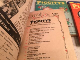 Antique Piggity ' s books Animal Stories For Children 1950 ' s Four Books 5