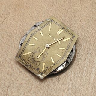 Bulova 10an Vintage 15 Jewel Movement For Parts/repairs Good Balance Spares