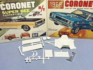 Mpc 1968 Dodge Coronet R/t Superbee Kit 1768/1868 1/25 Accy Trailer Parts Only