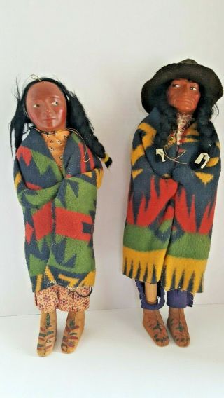 Skookum Dolls Antique Vintage Native American Indian 12 - 13 