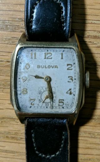 Vintage Bulova Mens Wrist Watch
