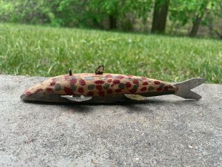 Minnesota Folk Art Trout Fish Decoy
