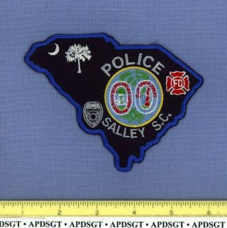 Salley South Carolina Sheriff Police Patch State Shape Crescent Moon