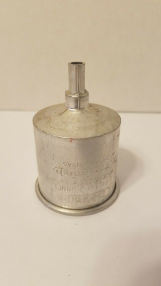 Vintage Coleman No.  0 Aluminum Filter Funnel For Lanterns & Stoves Usa Made