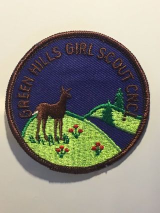 Vtg Girl Scout Patch Green Hills Gs Council Illinois Wisconsin Tennessee Scouts