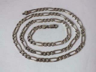 Long Solid Sterling Silver Figaro Link Chain/ L 70 cm/ 33 g 3