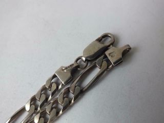 Long Solid Sterling Silver Figaro Link Chain/ L 70 cm/ 33 g 8
