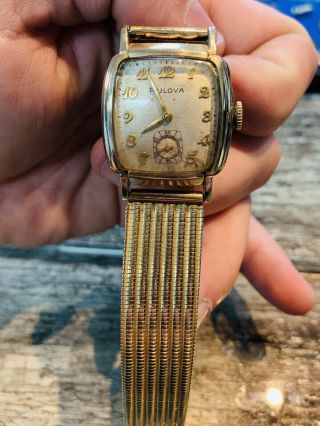 Vintage 1956 L6 Swiss Bulova 17 Jewel 11ac Mens Wristwatch,