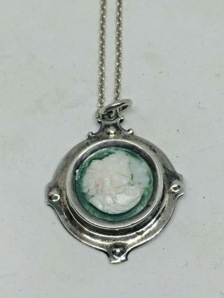 Antique Silver Charles Horner Cameo Pendant Chester 1913