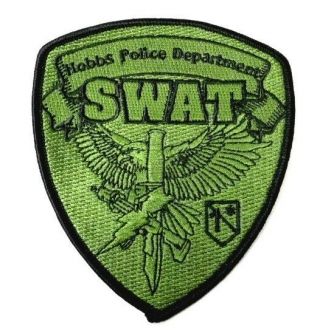 Hobbs Police Department Swat Embroidered Collectible Emblem Patch