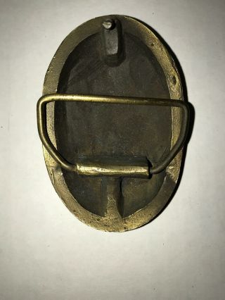 Vintage Solid Brass Belt Buck Trilobite Fossil 3