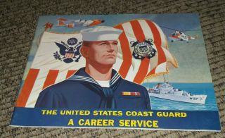 1954 Book Booklet Cg - 153 The United States Coast Guard A Career Service Antique