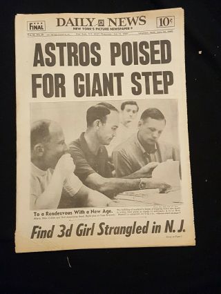 1969 York Daily News Astronauts To Prep For Moon