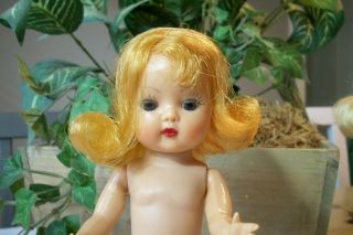Vintage Nasb Slw Muffie Doll - Strawberry Blond Hair/gray Eyes - Marked